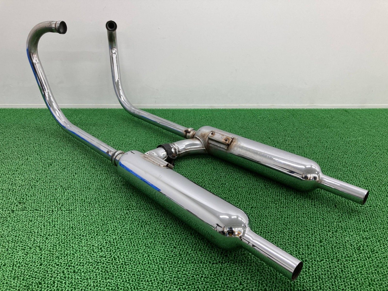 W400 マフラー K504 カワサキ 純正 バイク 部品 EJ400A ダブヨン 機能的問題無し 品薄 品 車検 Genuine Tn