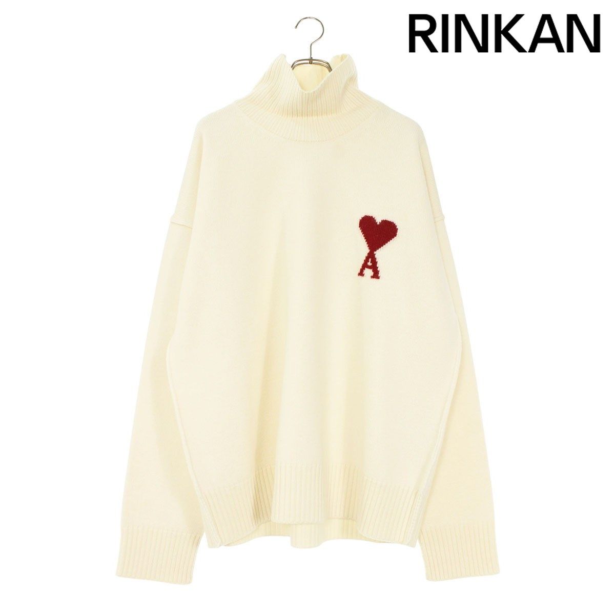 アミアレクサンドルマテュッシ 25AW UKS839 ハートA刺繍タートルネックニット メンズ XL