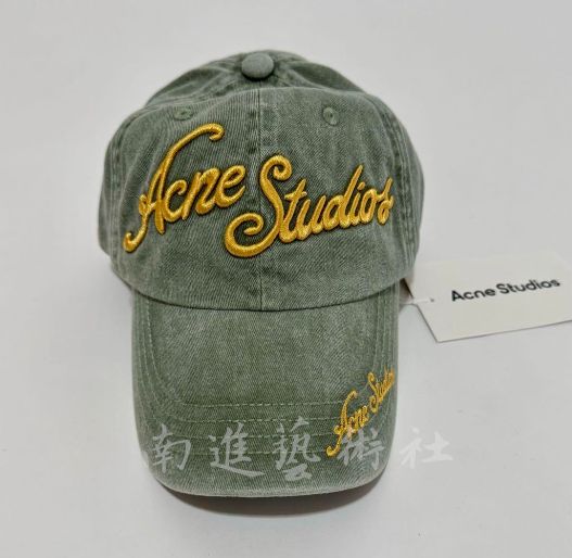 Acne Studios アクネ ストゥディオズ ロゴ キャップ　セージグリーン Acne Studios ロゴキャップ セージグリーン