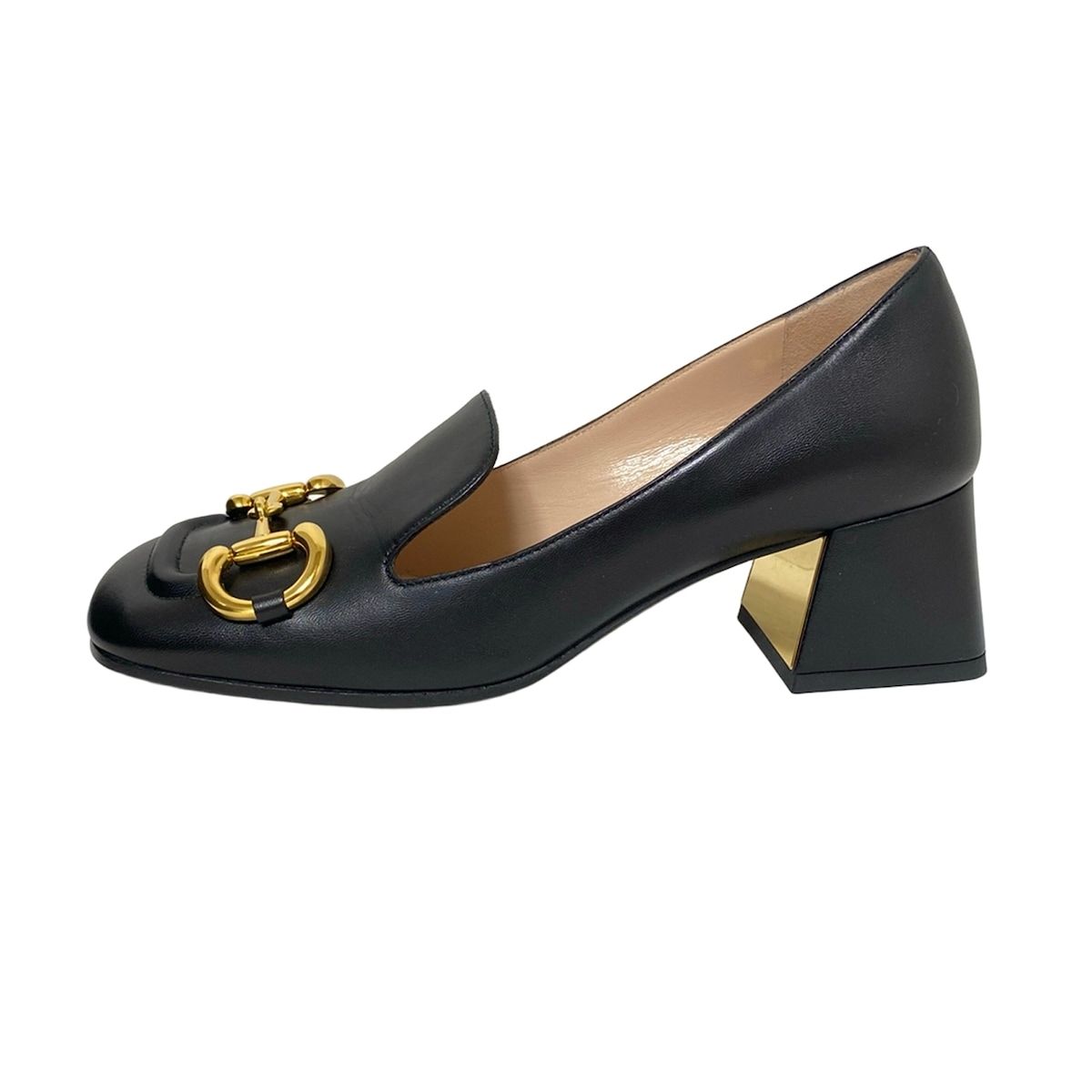 GUCCI グッチ パンプス 35 レディース - 643884 黒 ホースビット レザー