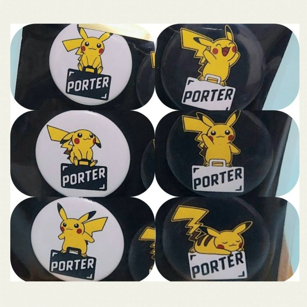 PORTER ポーター ポケモン ピカチュウ 缶バッジ 6種 シークレットベース Pokmon & PORTER 激レア ポケモン ポーター コラボ 缶バッチ6種 おまけ付｜Yahoo!フリマ