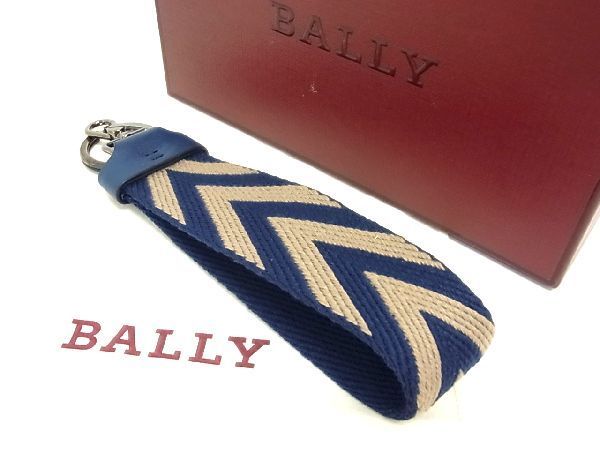 □新品□未使用□ BALLY バリー キャンバス キーホルダー キーリング