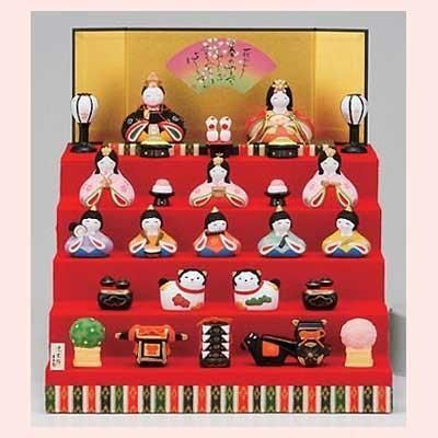 錦彩 華みやび5段飾り雛 2484 ※陶器,置物,ひなまつり,雛祭り,ひな人形