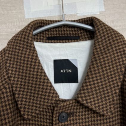 ATON エイトン 21AW CAMEL HOUNDS TOOTH BALMACAAN COAT コート ブラウン size6 【中目黒b11】 -  メルカリ