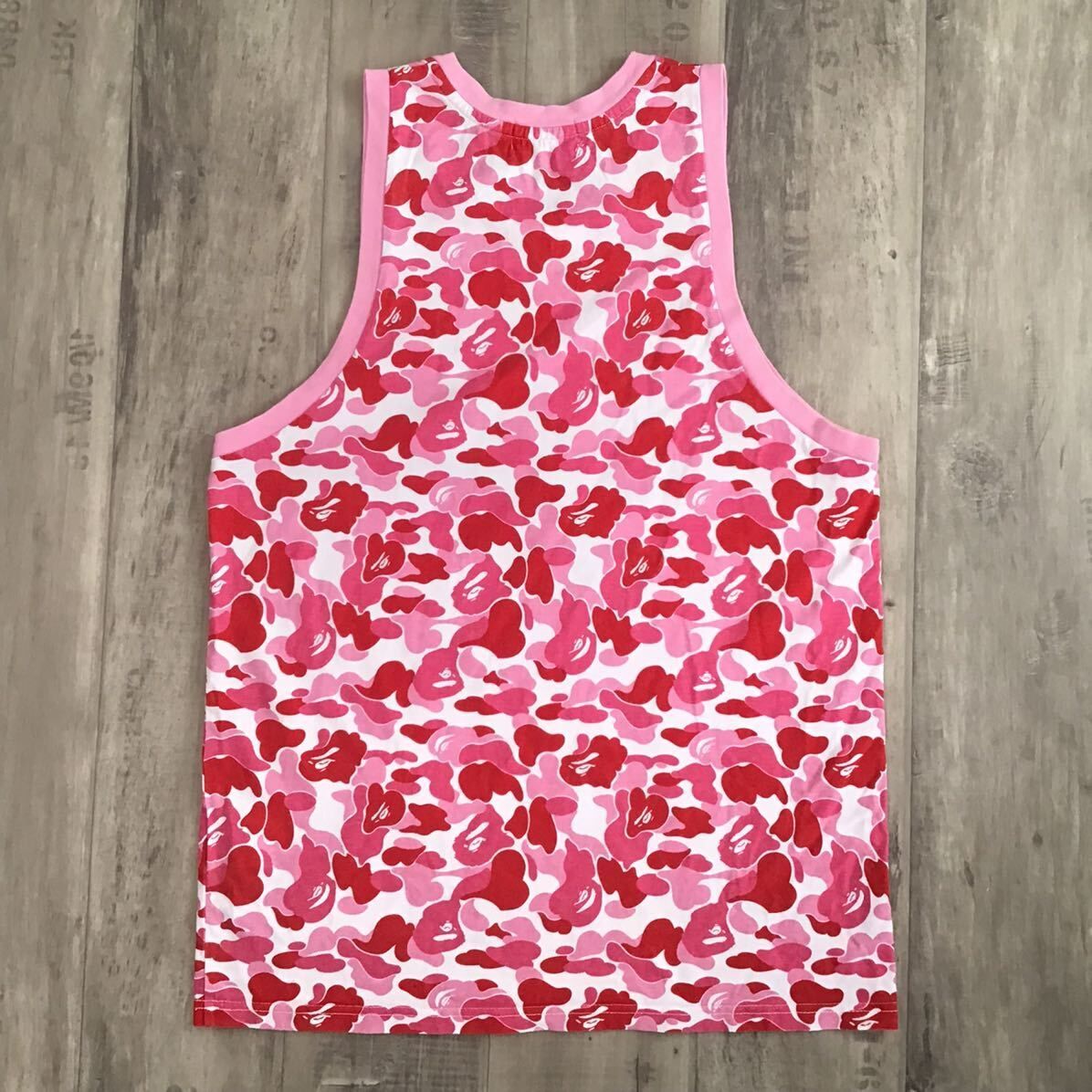 美品‼️A BATHING APE エイプ　ピンク　タンクトップ　迷彩 ABC camo Pink タンクトップ Lサイズ a bathing ape BAPE エイプ