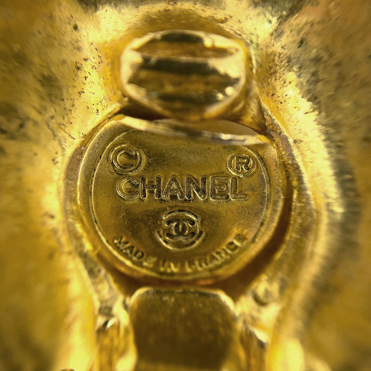 CHANEL COCOラインストーンラウンドイヤリング シャネル CHANEL ココマーク フェイクパール イヤリング