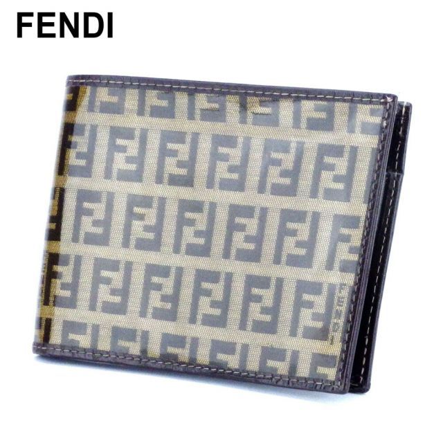 ぽ*お様 未使用級美品　FENDI ズッキーノ　二つ折り財布　ベージュ×ブラウン ぽ*お様 未使用級美品 FENDI ズッキーノ 二つ折り財布 ベージュ