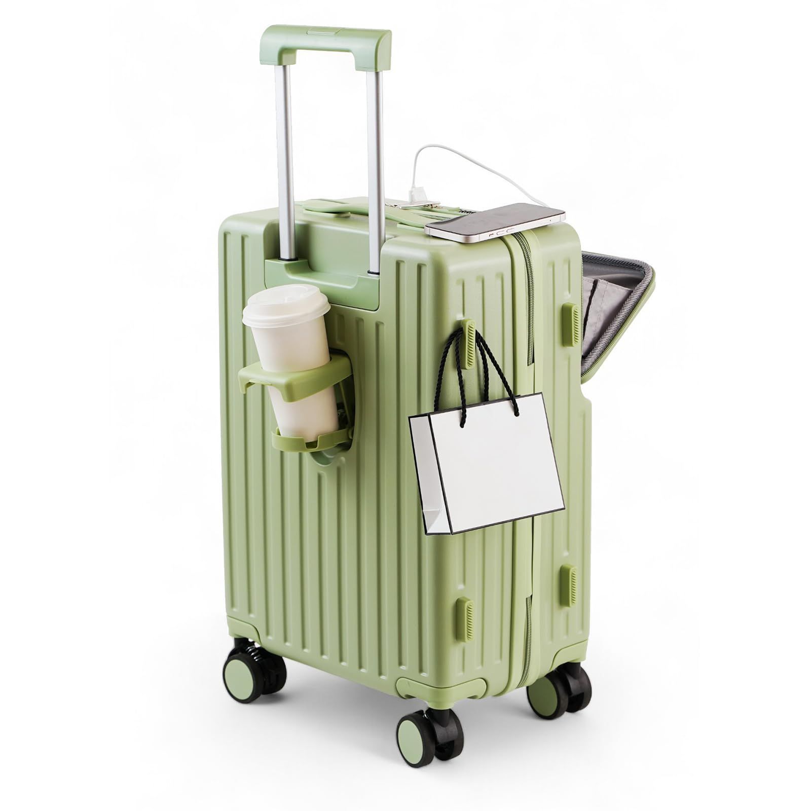 ひ Mularda] スーツケース フロントオープン スーツケース 機内持ち込み