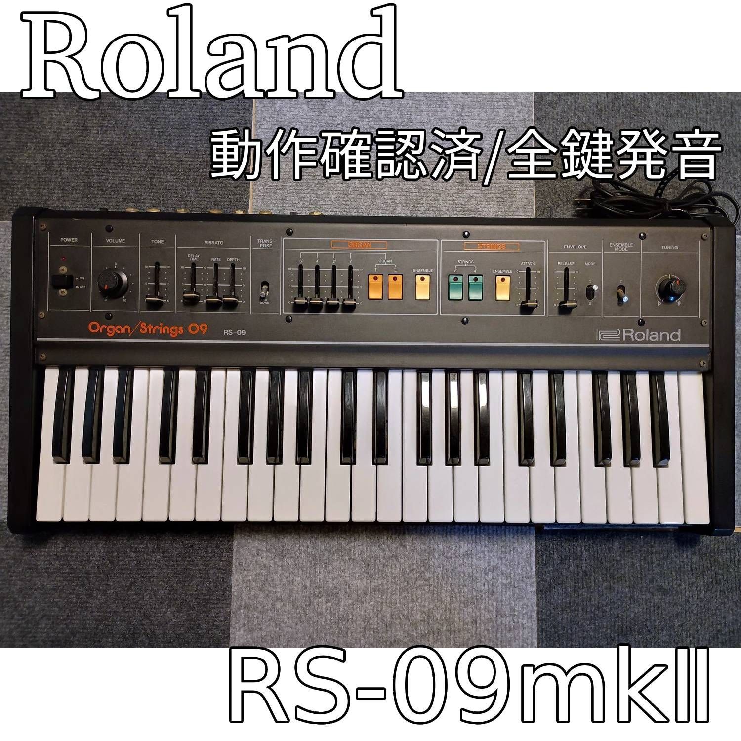 Roland RS-09 mkII｜アナログストリングス オルガン｜Vintage Synth｜簡易メンテナンス済 現状品