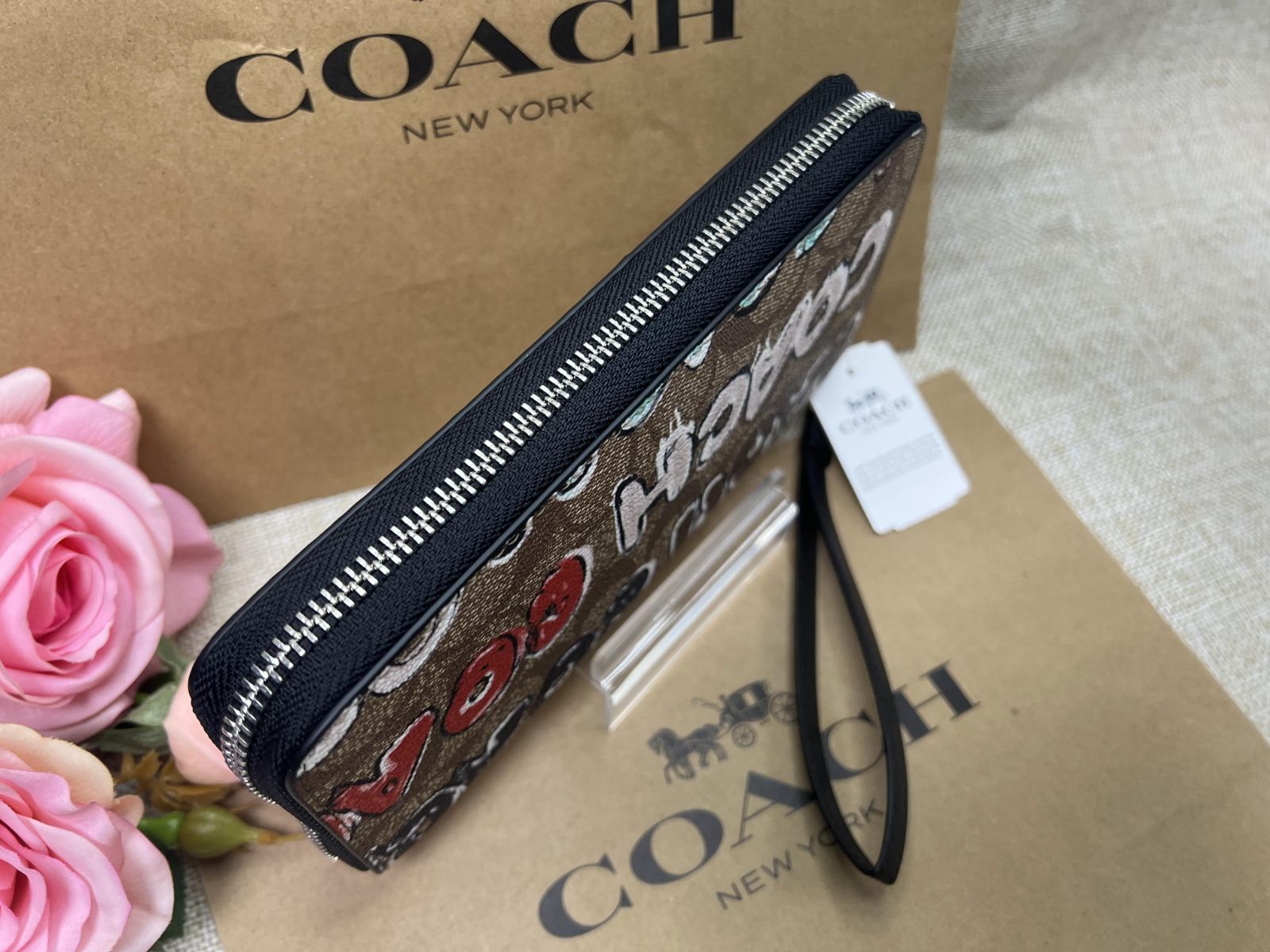 COACH 財布 コーチ 長財布 COACH X MINT + SERF コラボ シグネチャー 