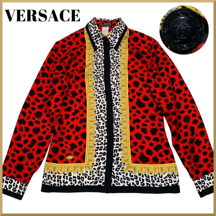 GIANNI VERSACE ヴィンテージ シルクシャツ バロック調 サイズ38 - メルカリ