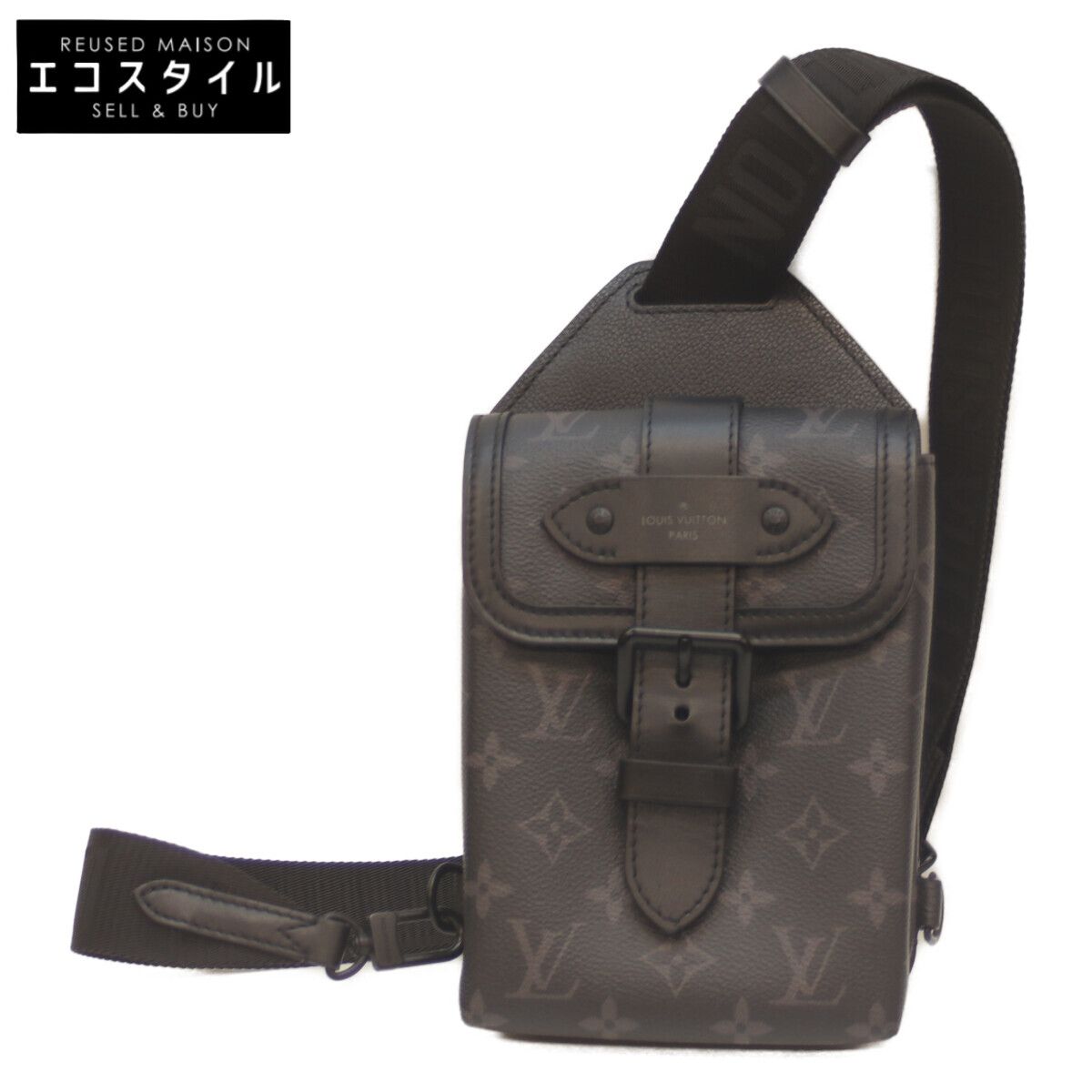 LOUIS VUITTON ルイヴィトン M45912 モノグラムエクリプス ソミュール スリングバッグ ボディバッグ ブラック メンズ