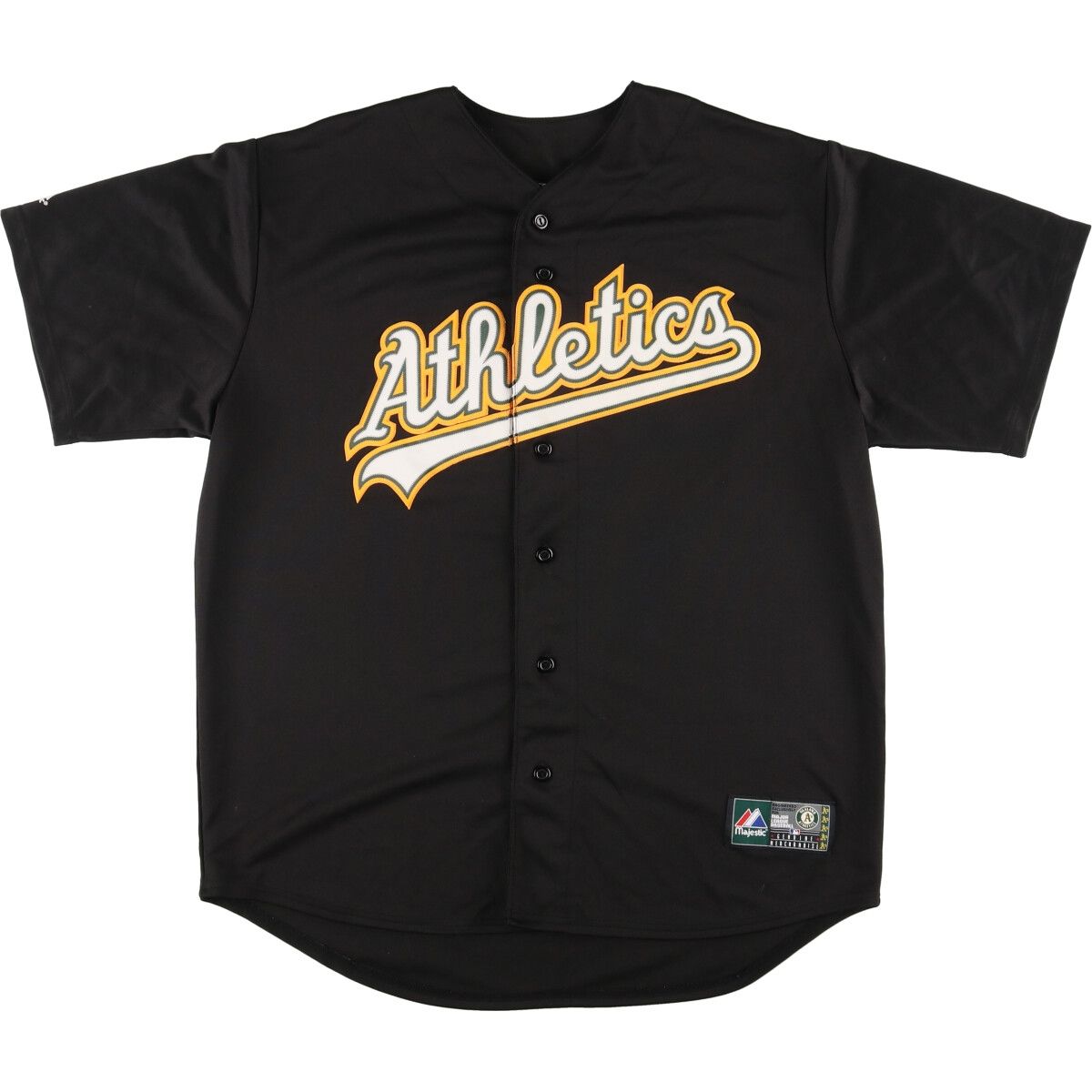 MLB OAKLAND ATHLETICS オークランド アスレチックス ベースボールシャツ 5 HOLLIDAY グリーン アメカジ スポーツ ビンテージ アメリカ USA 古着 スターター Starter MLB OAKLAND ATHLETICS オークランド