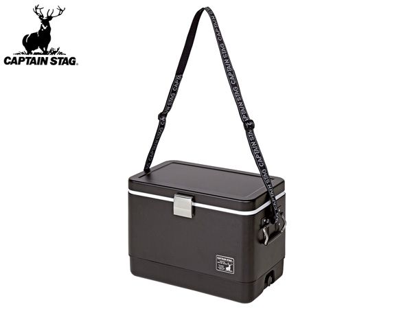 キャプテンスタッグ CSブラックラベル スチールフォームクーラー 25L UE-81 保冷ボックス クーラーボックス 黒 水抜き栓付 送料無料