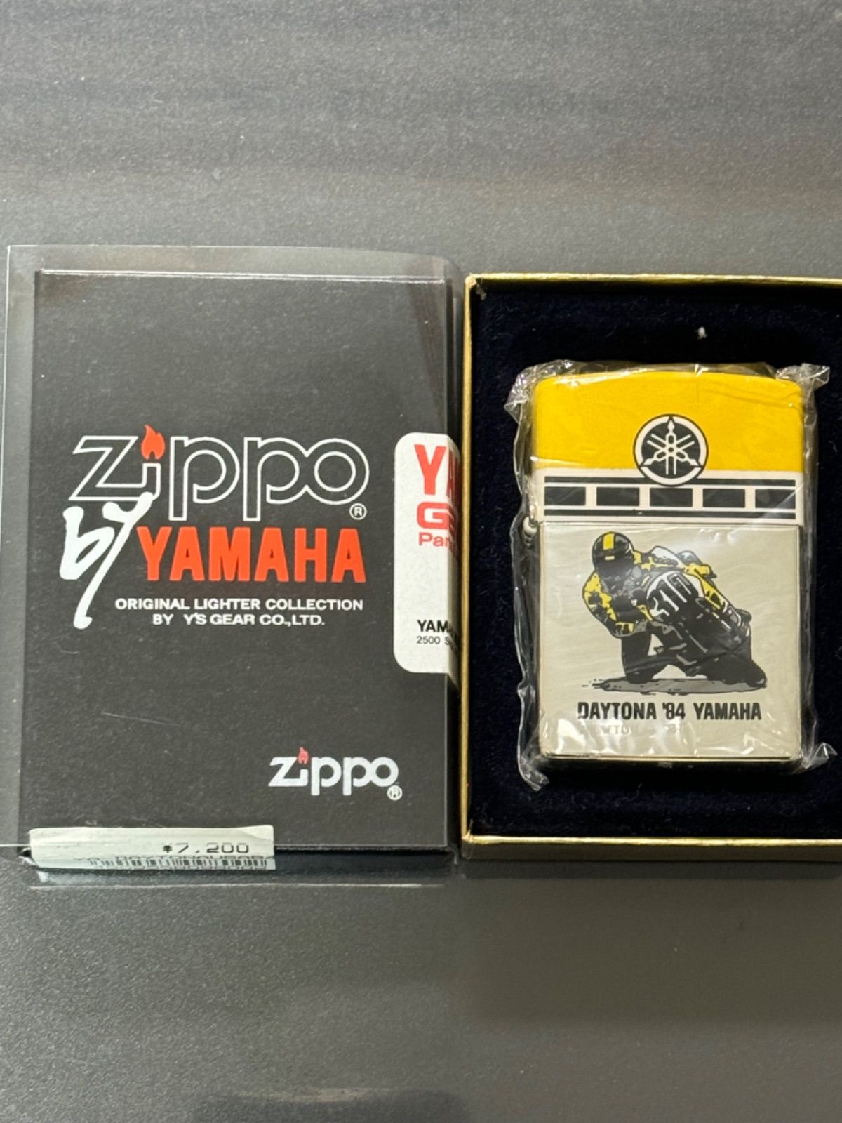 zippo YAMAHA DAYTONA '84 三角カン ヤマハ 年代物 1998年製 バイク 4面加工品 デットストック 専用ケース 保証書