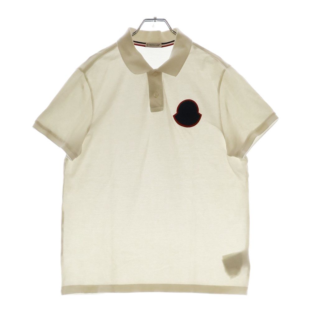MONCLER モンクレール フロントロゴワッペン 半袖ポロシャツ E10918322000 ホワイト