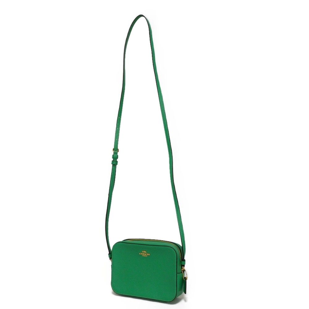 COACH コーチ カメラ バッグ クロスボディ ポシェット 型押し カーフ
