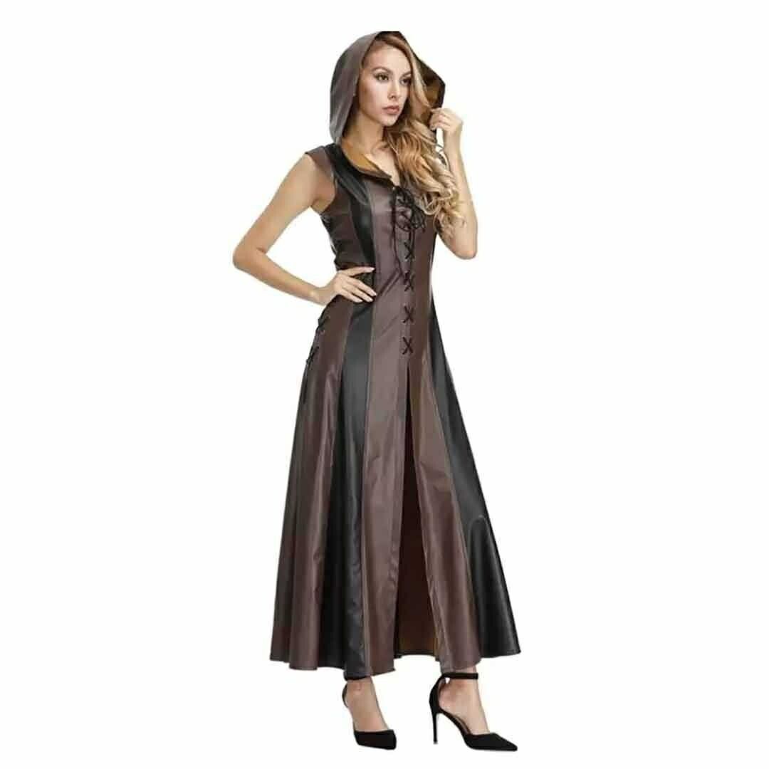 【在庫限り】ハロウィン アサシン PUレザー ノースリーブ フード付き エルフ ヨーロッパ 中世 ルネッサンス 男女兼用 ファンタジー 演劇 新劇 コスプレ衣装 王子様 貴族 衣装 メンズ 撮影用 舞台ステージ衣装 演出服 貴公子 メンズ 宮廷服 在庫限り】ハロウィン アサシン PUレザー ノースリーブ フード付き