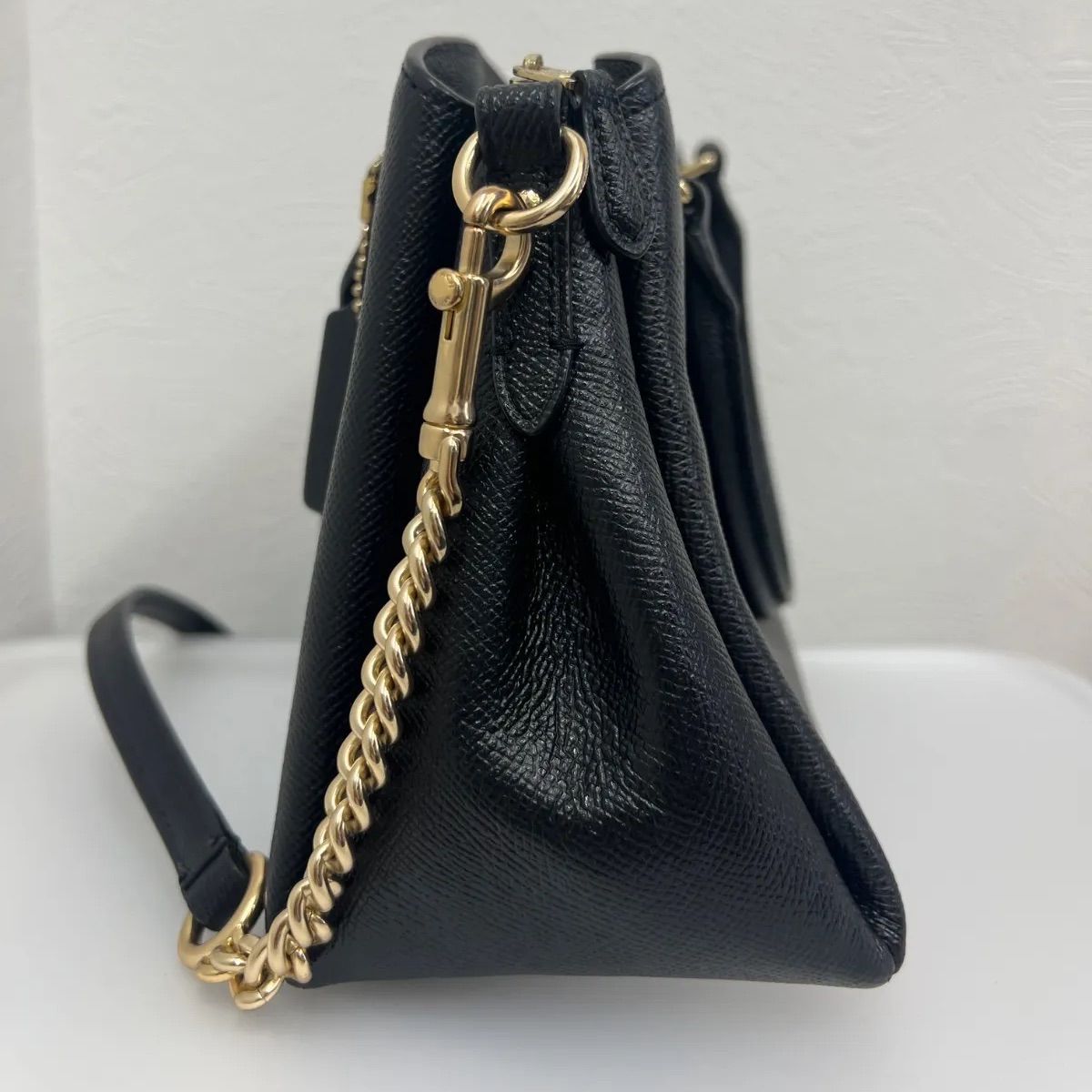 美品】COACH コーチ 2WAY ショルダーバッグ ハンドバッグ ブラック 
