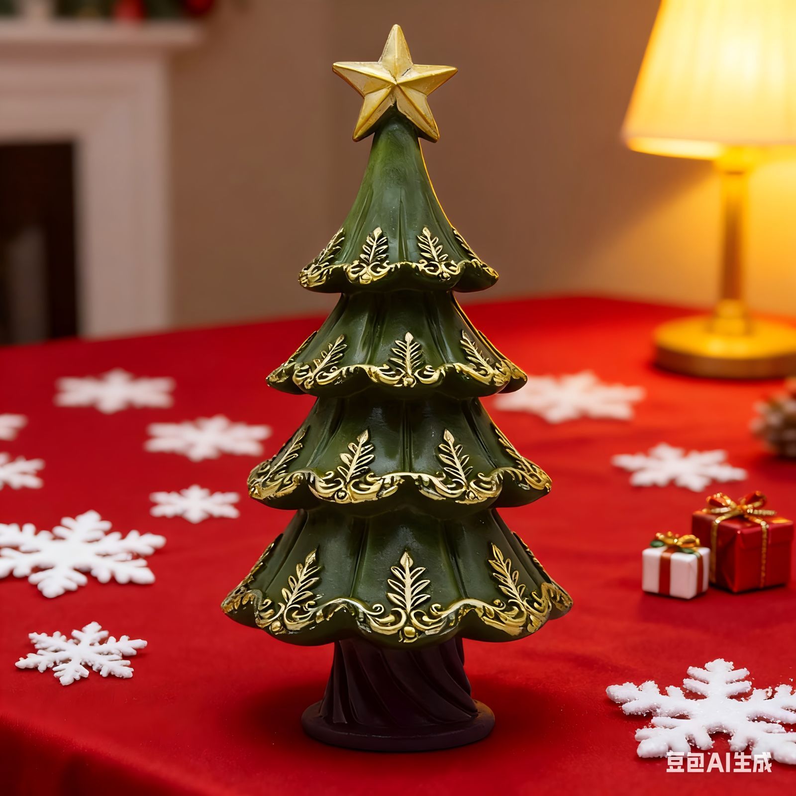 クリスマス オブジェ 置物 クリスマスツリー ガーデンオーナメント インテリア インテリア雑貨 室内 寝室 玄関 庭 ガーデニング プレゼント ギフト 樹脂 クリスマス装飾