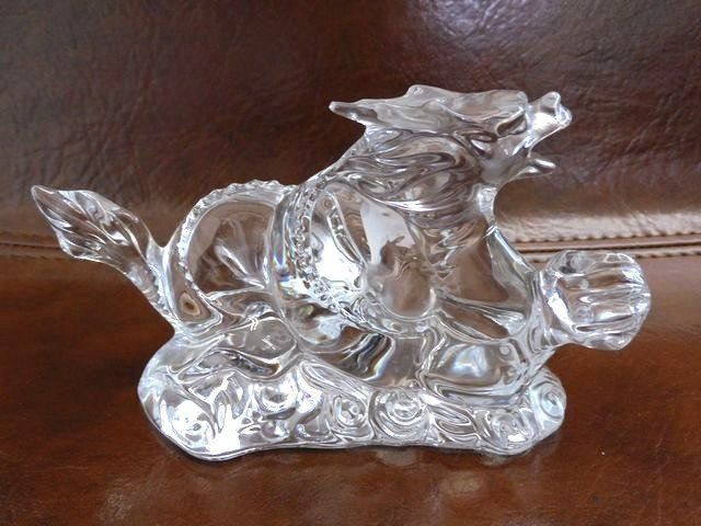 (美品)バカラ ドラゴンクリア干支 オブジェ クリスタル バカラ クリスタル 干支 龍 ドラゴン 辰 十二支 クリア Baccarat