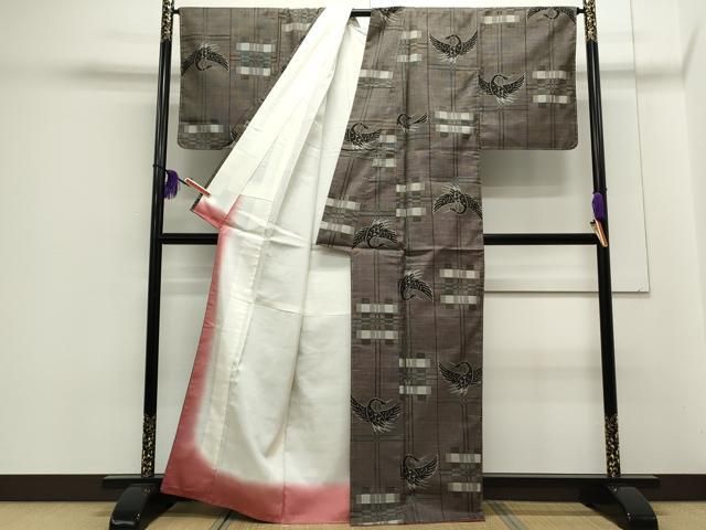 平和屋着物○本場大島紬 9マルキ 泥染め 飛鳥文 正絹 逸品 未使用  