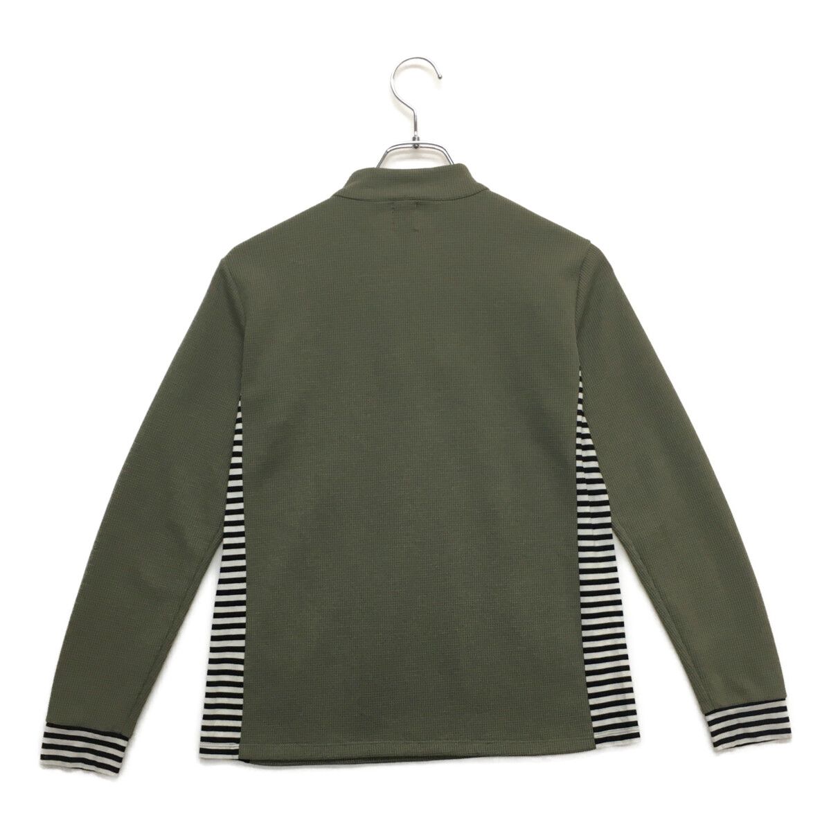 archivio - coco 中古 アルチビオ archivio レディース 長袖シャツ 38(M) カーキ ハーフジップ ボーダー 中古 レディース アルチビオ archivio 長袖シャツ 38(M) カーキ