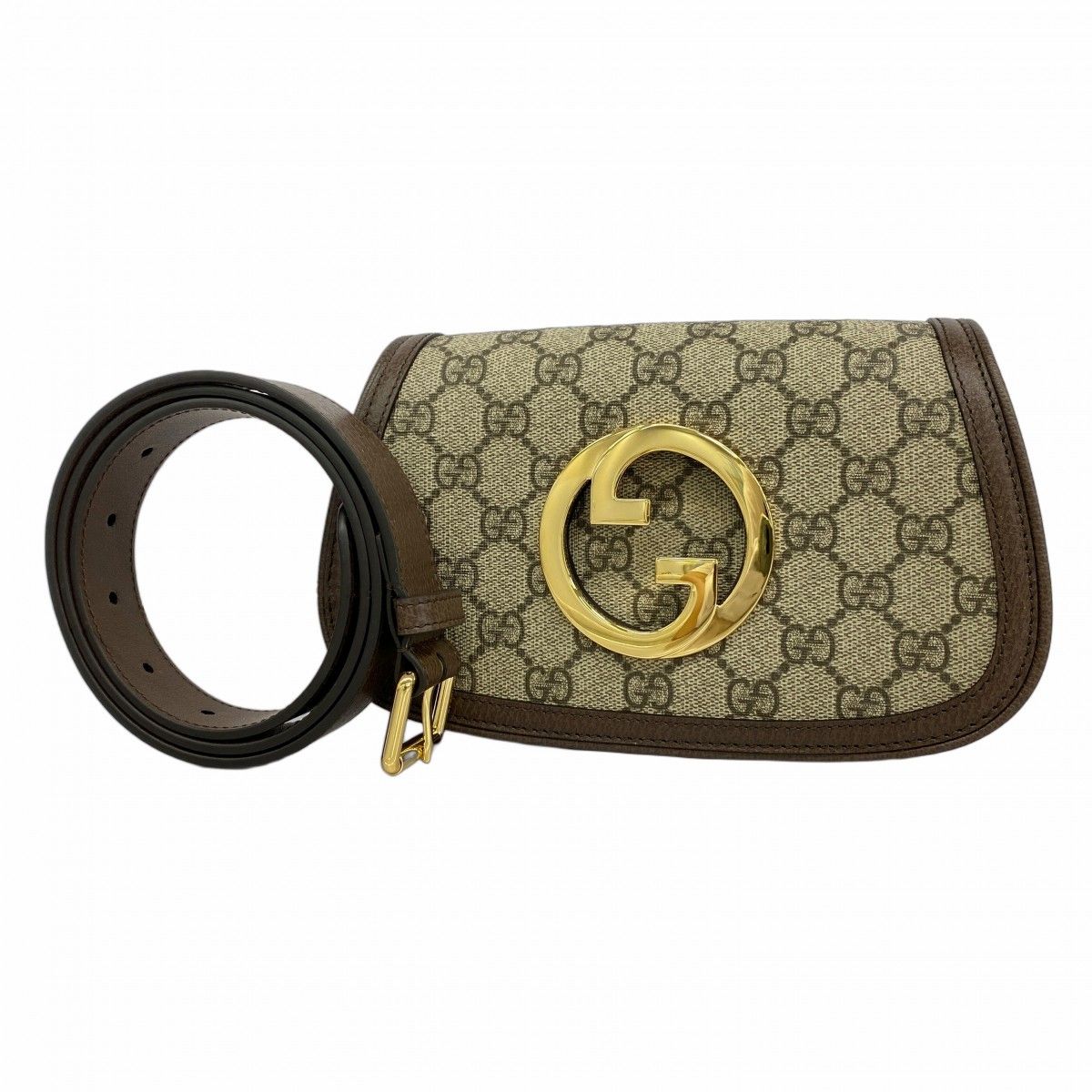 GUCCI ブロンディスリムベルト ブラウン 大人気 数量限定 GUCCI - グッチ ブロンディ ベルトバック 703807 GGスプリーム