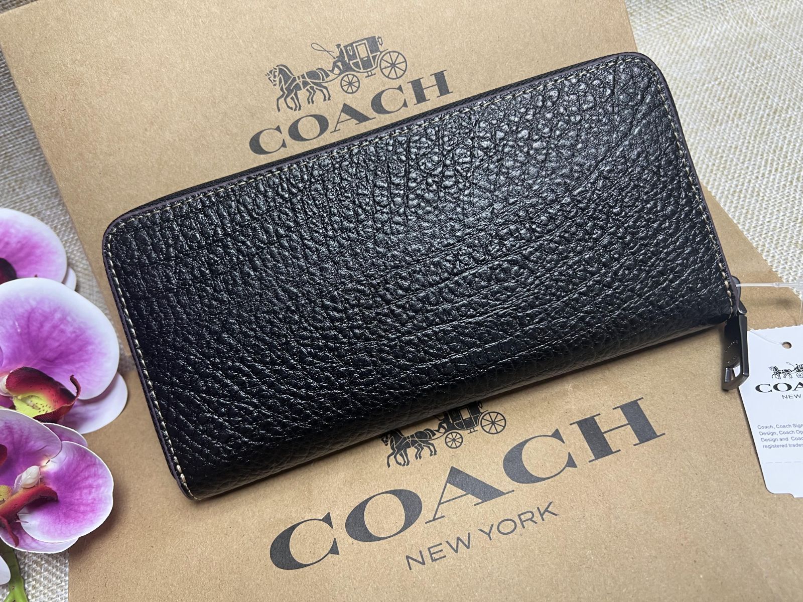 COACH 財布 コーチ 長財布 アコーディオン ラウンドジップ ラウンド