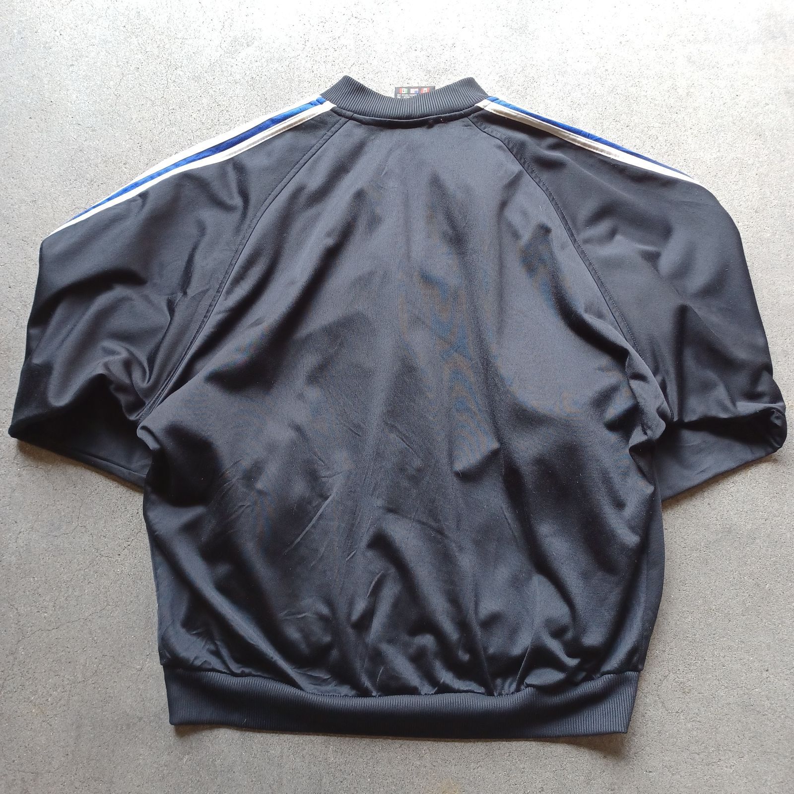 80's adidasトレフォイル　万国旗タグ BIG TRACK JACKET アディダス 80s オールド トラックジャケット 銀タグ 万国旗タグ