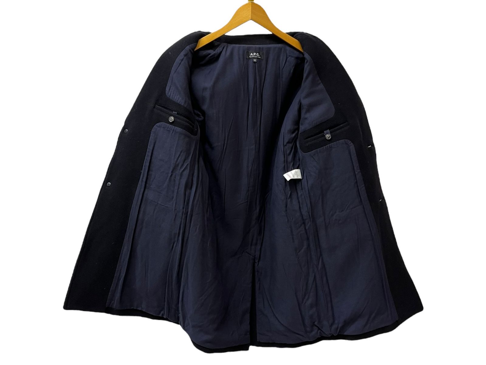 A.P.C. (アーペーセー) メルトン チェスターコート 中綿入り ウール