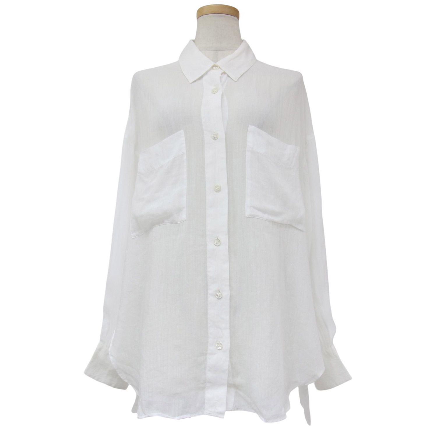 美品 プルミエアロンディスモン オーバーサイズ リネンシャツ 36 美品 プルミエアロンディスモン オーバーサイズ リネンシャツ 36