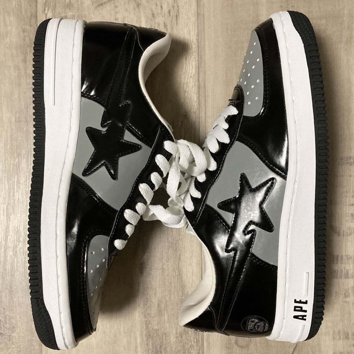 ☆未使用品☆ BAPESTA エナメル スニーカー 24.5cm Milo a bathing ape 