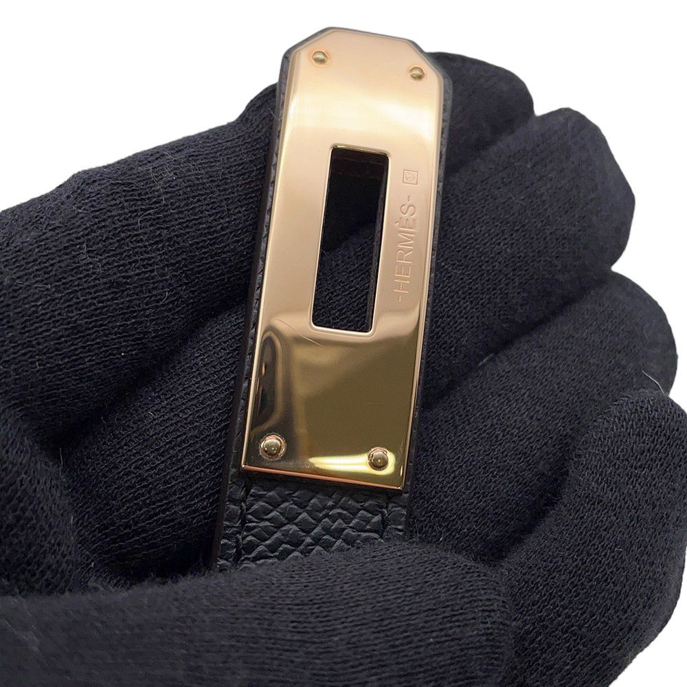 HERMES エルメス ケリーベルト ブラック ローズゴールド エルメス