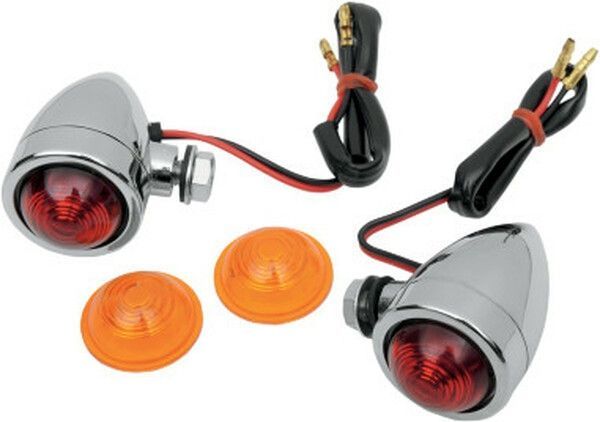 Drag Specialties LIGHT MINI-DEUCE AMB/RED | 20-6390AE/RH