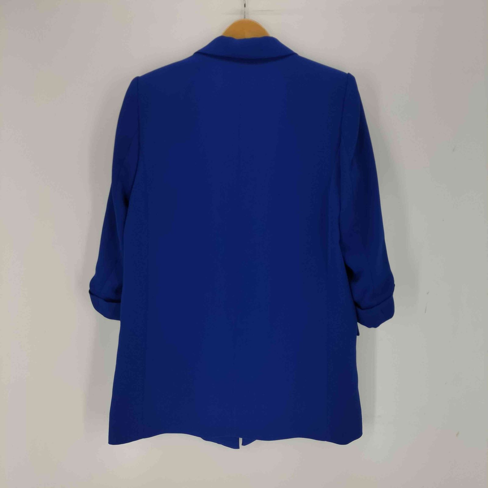 極美品 ZARA ロールアップスリーブブレザー ネイビー S ザラ ZARA ロールアップスリーブブレザー レディース import:M