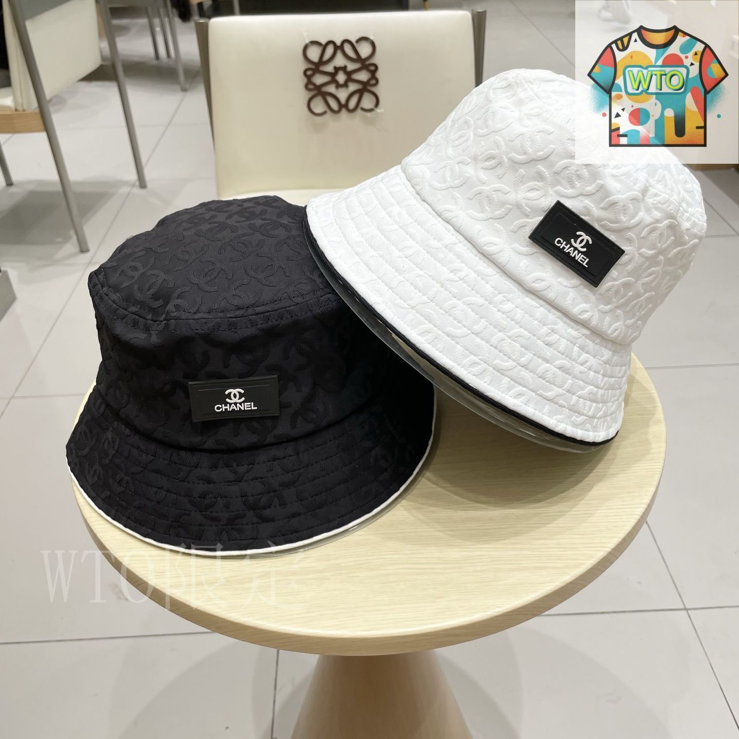 今日WTO】CHANEL 新 デニムブルー レトロ バケットハット-ZI56