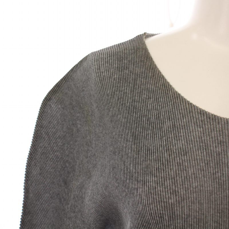美品 プリーツプリーズ 袖変形 長袖 カットソー イッセイミヤケ 青 L相当 プリーツプリーズ PLEATS PLEASE イッセイミヤケ カットソー