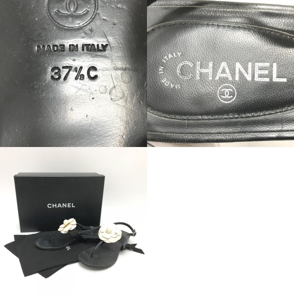 CHANEL シャネル サンダル カメリア G37117 レザー - メルカリ