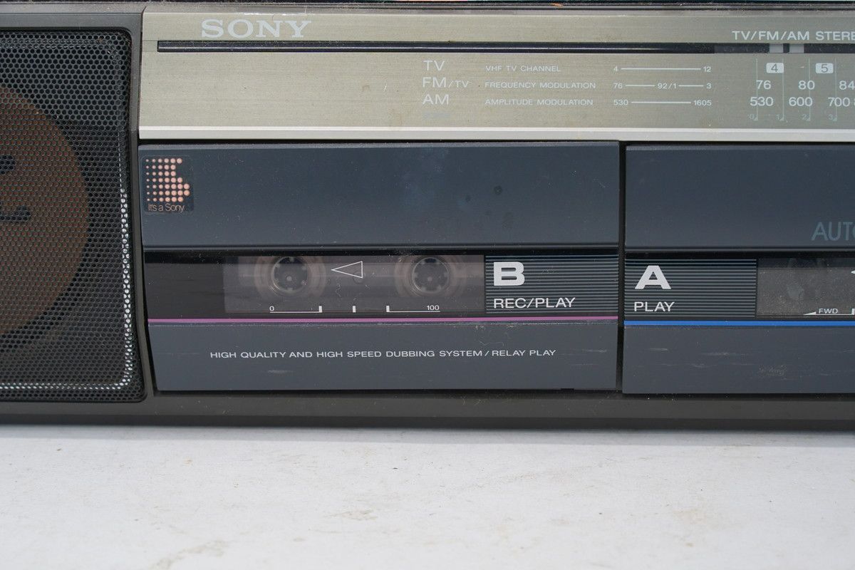8.503 △ SONY CFS-W301 ラジカセ ステレオ レトロ - メルカリ