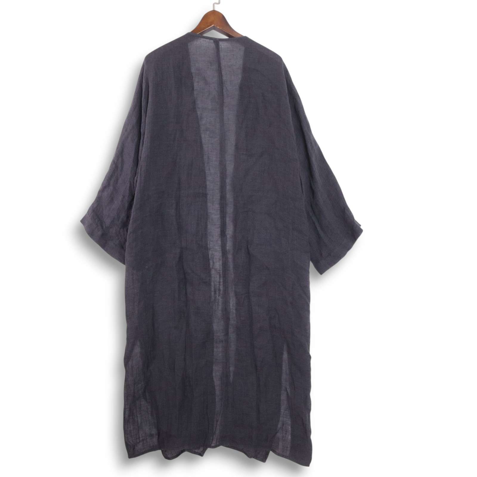 二子玉) Deuxieme Classe ドゥーズィエムクラス 麻ガーゼ gown リネンガーゼガウン ロングカーディガン ベージュ 定価42,900円 Deuxieme Classe ドゥーズィエム クラス 春夏 麻 リネン