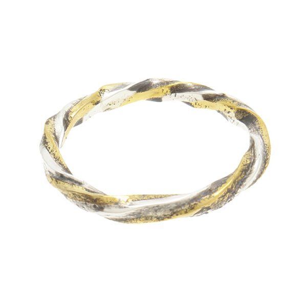 VIVIFY Silver x Brass Spiral Ring 23号 - メルカリ
