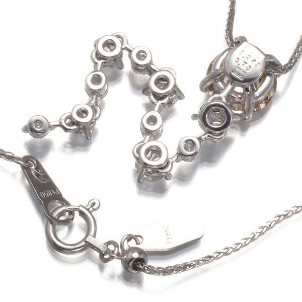 カシケイ ネックレス ダイヤ ダイヤモンド 1.248ct/0.70ct Pt900/Pt850  