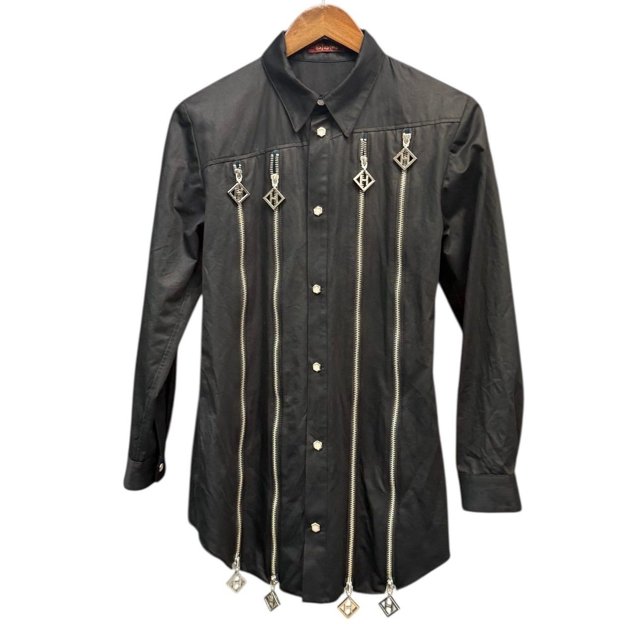 ha za ma ハザマ 2021年PC 調律シャツ S ブラック 14719