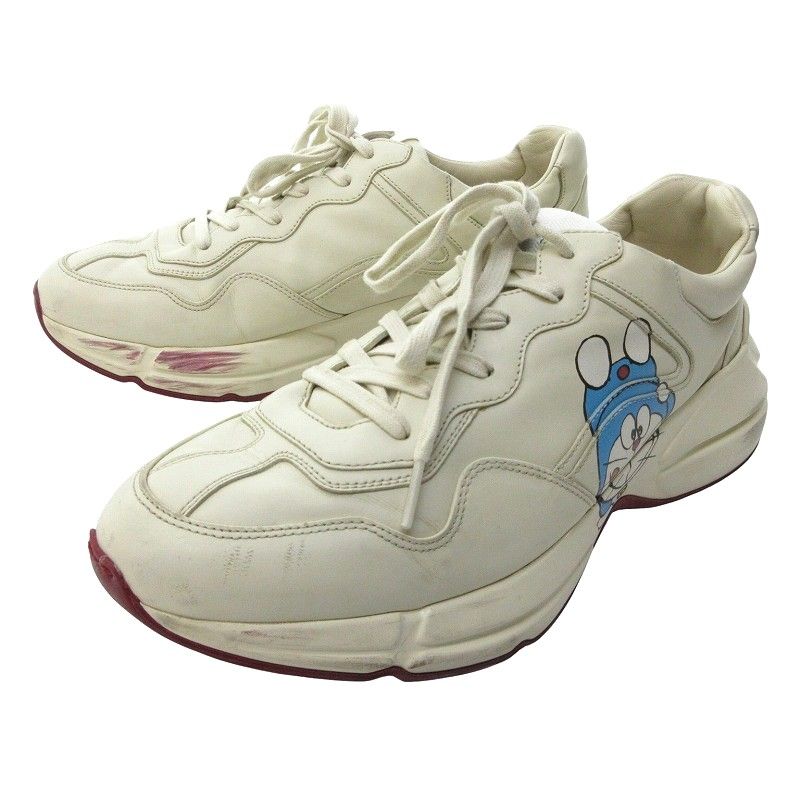 グッチ GUCCI ×ドラえもん コラボ ライトン RHYTON レザー スニーカー  