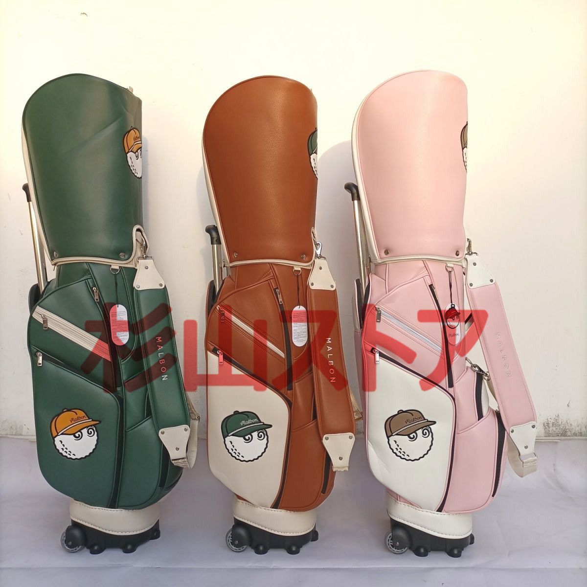 MALBON ゴルフキャリーバッグ 軽量防水ローラー付き ☪ MALBON ゴルフキャリーバッグ 軽量防水ローラー付き