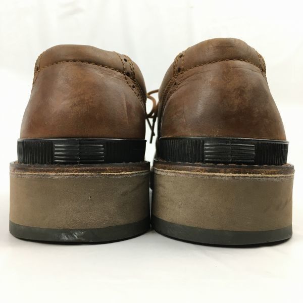 ROCKPORT/ロックポート　軽量厚底　セミブローグ　キャップトゥ　ローカットブーツ　サイズ42　26.5-27.0程度　茶　管No.ZE-146 #BUZZBERG