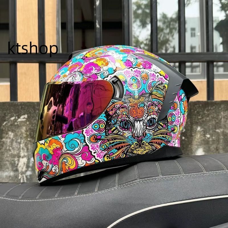 新品 ダブルレンズ フルフェイスヘルメット バイクヘルメット　BK-04 ダブルレンズフルフェイスヘルメットバイクヘルメットレンズ新品