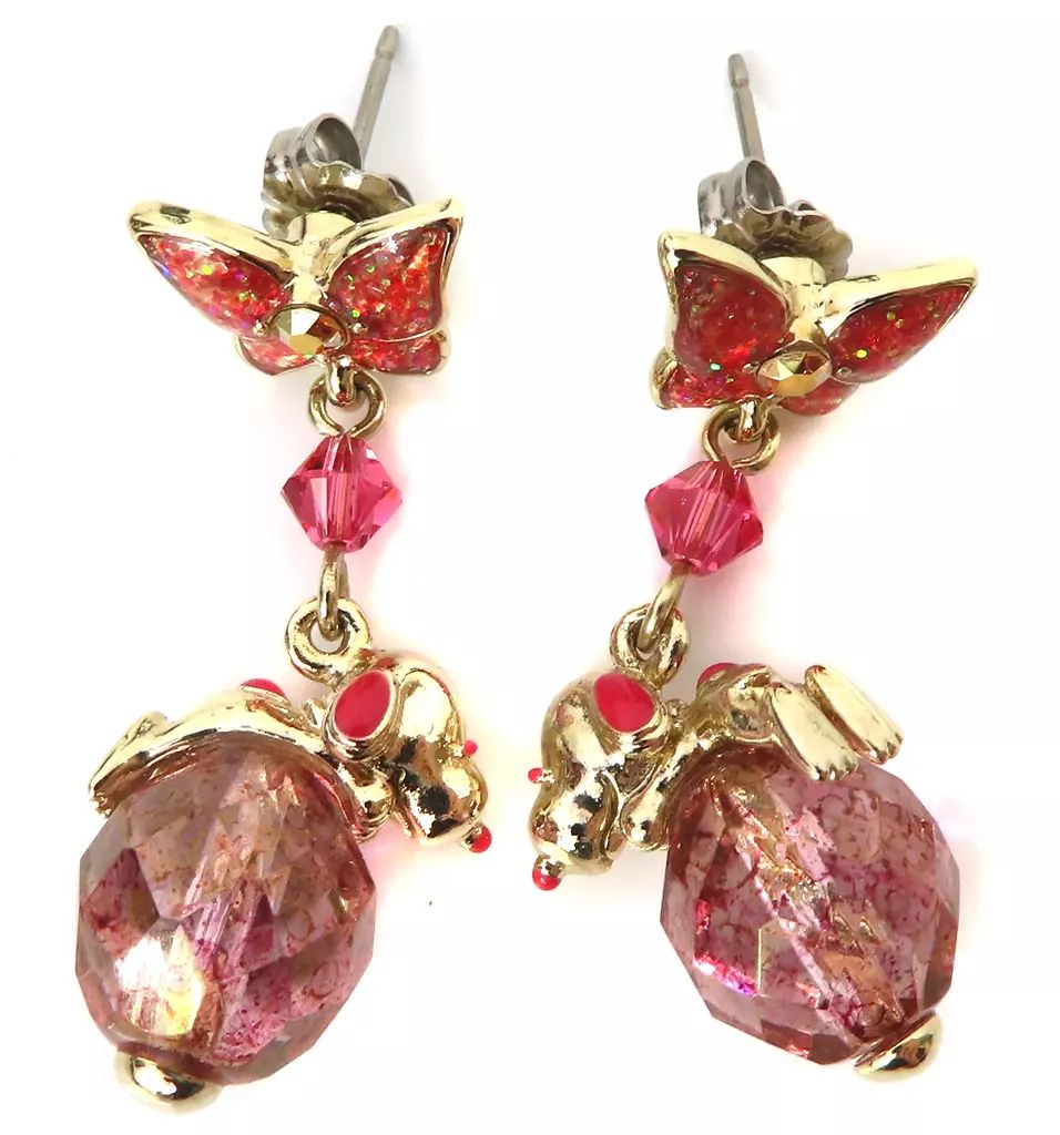 [Used] silverware/ring/accessories Snoopy motif (pink) earrings “PEANUTS (SNOOPY) x ANNA SUI”