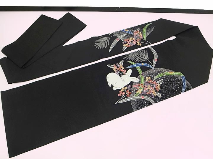 新品 お仕立て付き 単衣夏向き 麻 栗山吉三郎作 九寸帯 オリエント